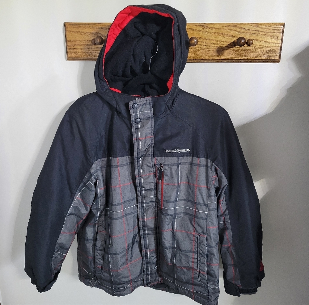 ZeroXposur Snow Plaid Winter Jacket, Size M 10 / 12
